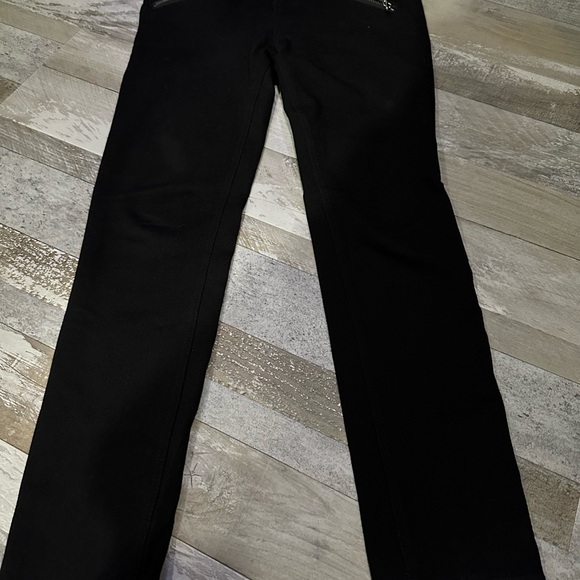 Dkny Jeans Straight Leg Pants Womens Size 4 Mid Rise Black Zipper Pockets - Picture 3 of 5